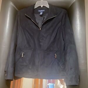 Suade Faux Womens Evan-Picone Jacket